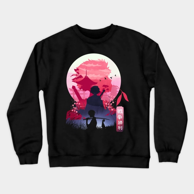 Samurai Landscape Crewneck Sweatshirt by DANDINGEROZZ